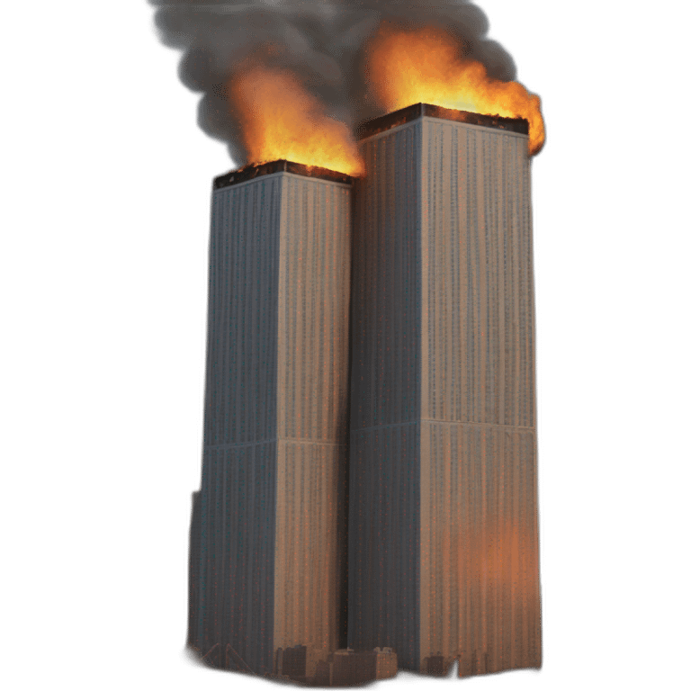 twin towers on fire emoji