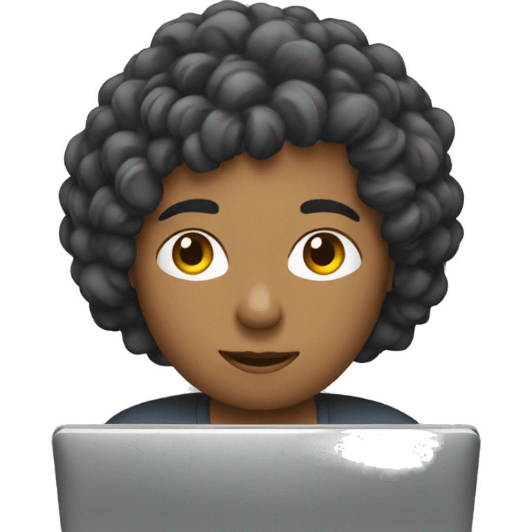 person typing on computer emoji