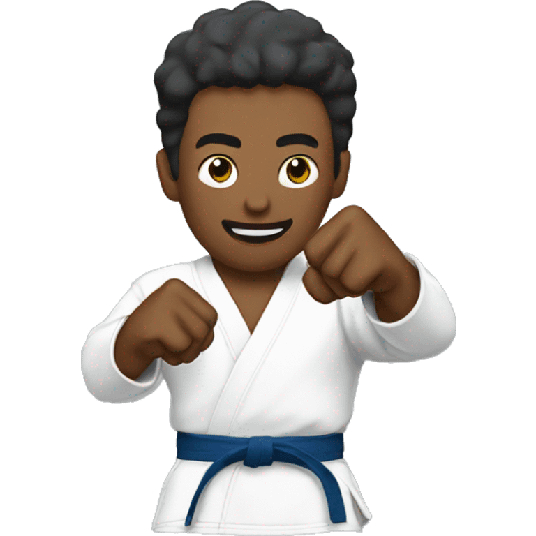 Karate man with fists up emoji