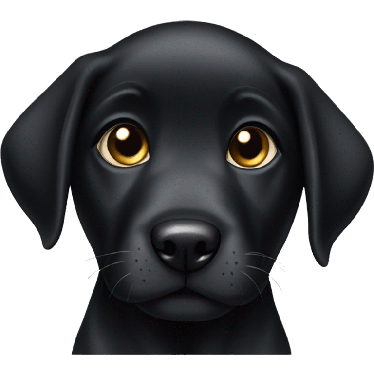 Black lab puppy emoji