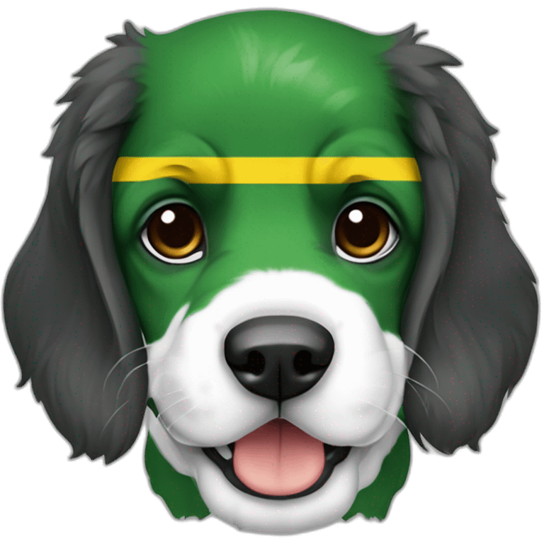 Cachorro bandeira do Brasil emoji