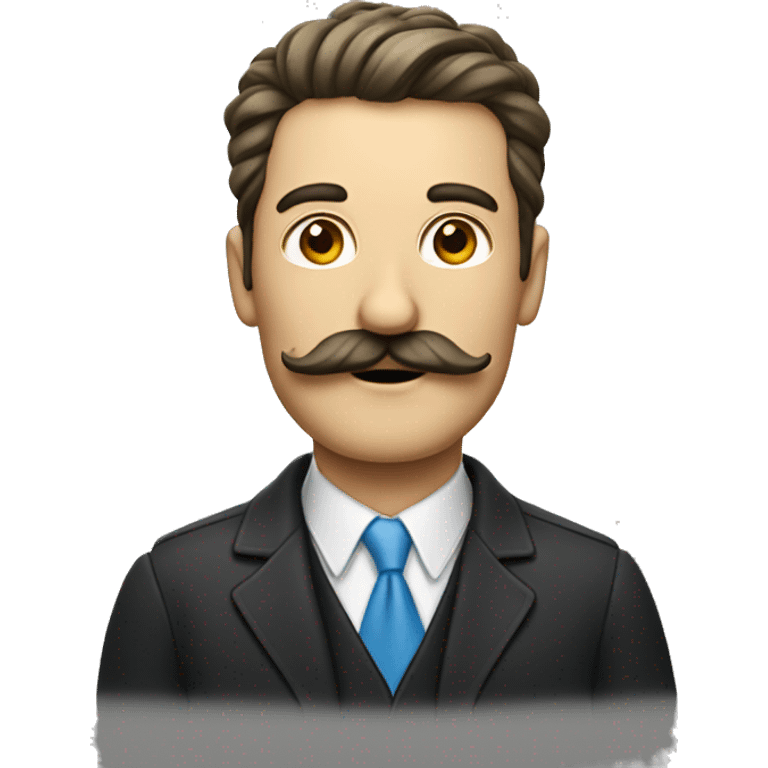 Un homme avec une moustache rectangulaire  emoji