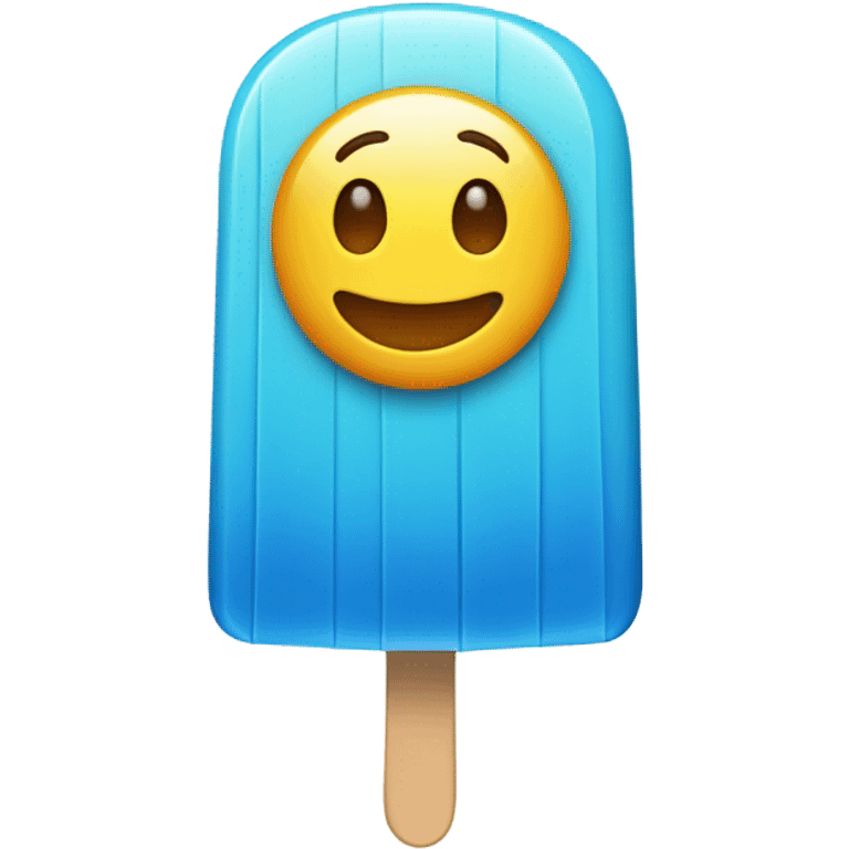 Single blue popsicle emoji