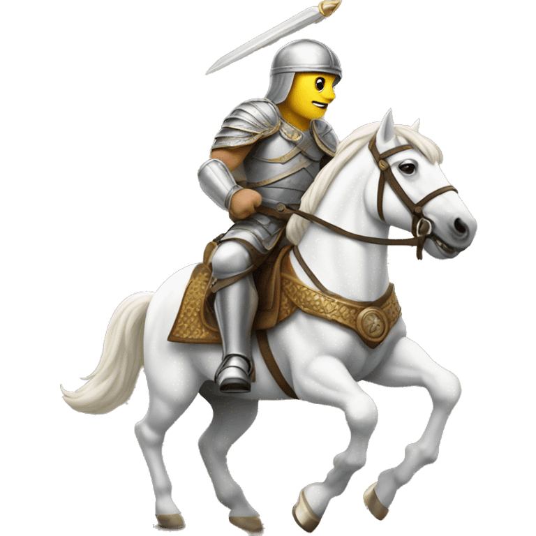 CONQUEROR on white horse emoji