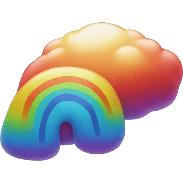 A rainbow blob emoji