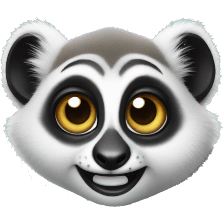 lemur with big eyes smiling emoji