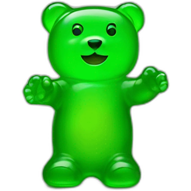 Green gummy bear emoji