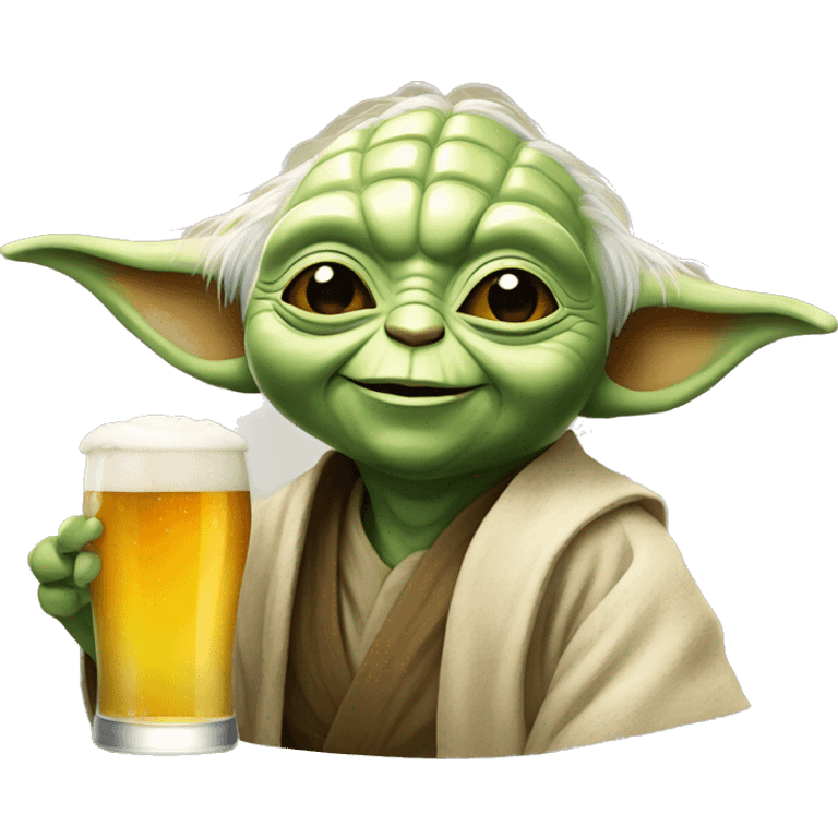 happy Yoda beer emoji