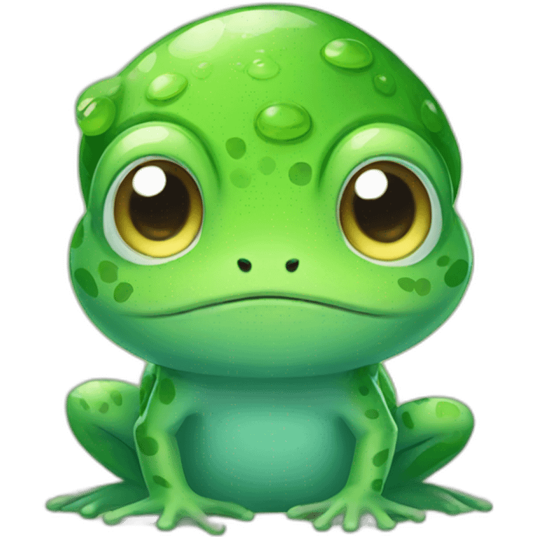 cute little frog anime emoji