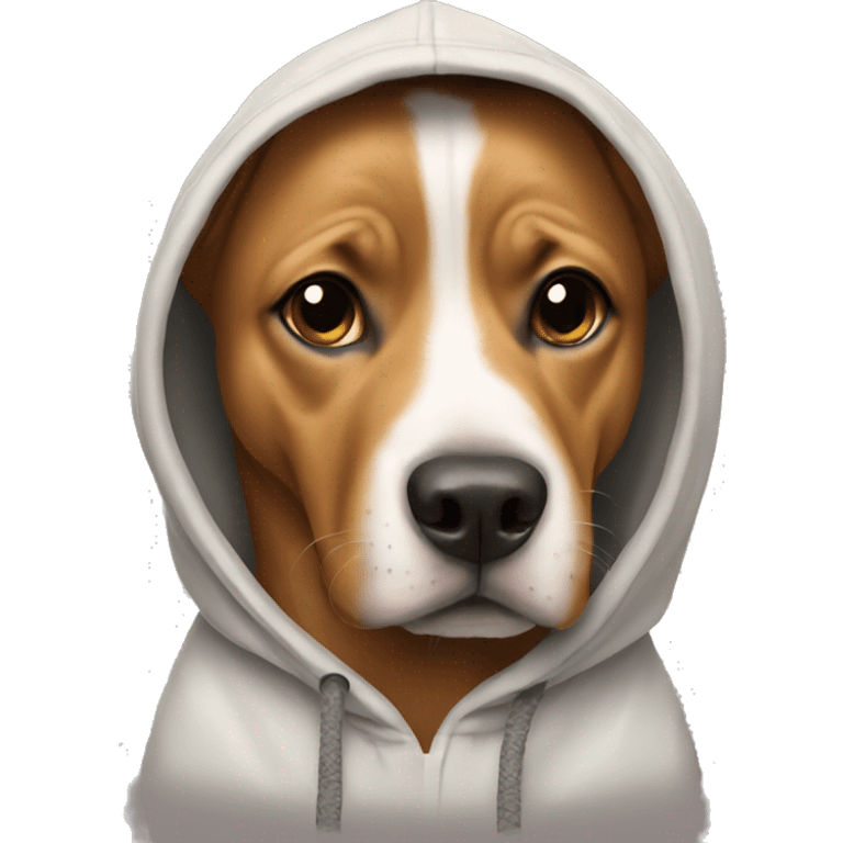 Dog wearing a hoodie emoji