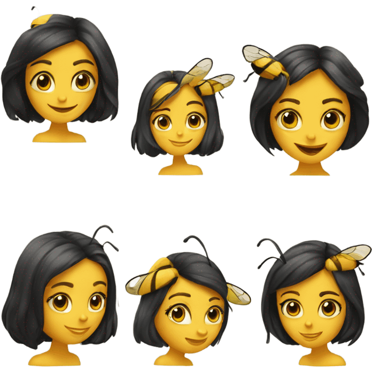 Bumble bee with multiple wife’s emoji