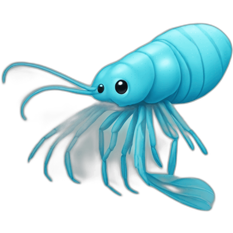 light blue shrimp emoji