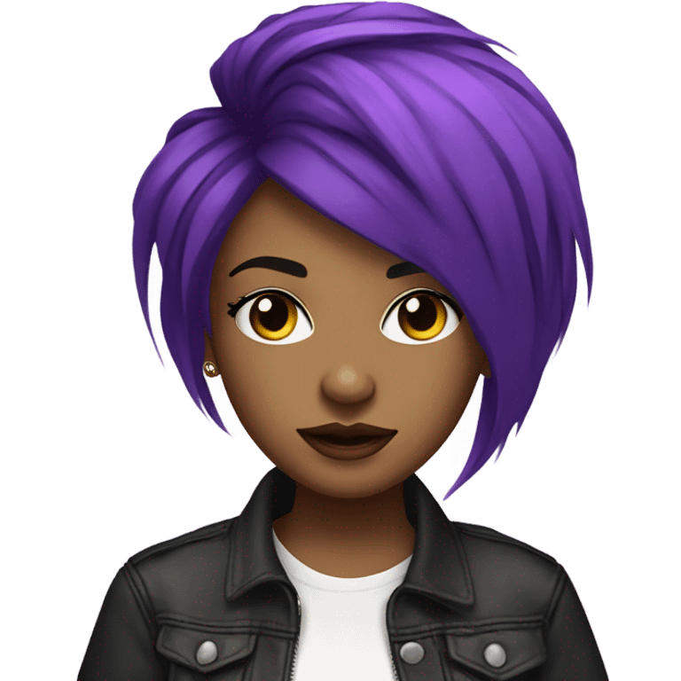 purple hair alt girl emoji