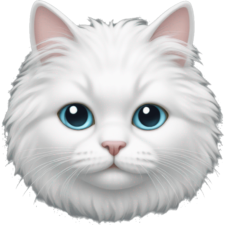 White fluffy cat emoji