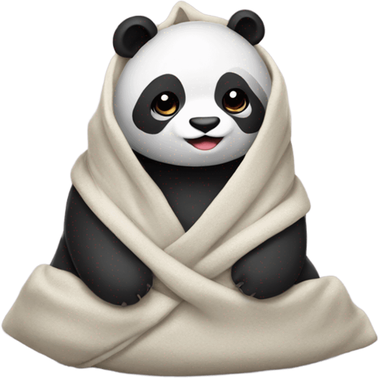 Panda wraped in a blacket emoji