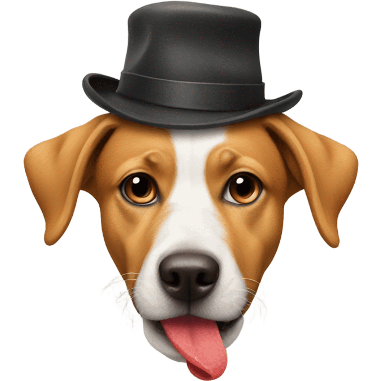 dog eating a hat emoji