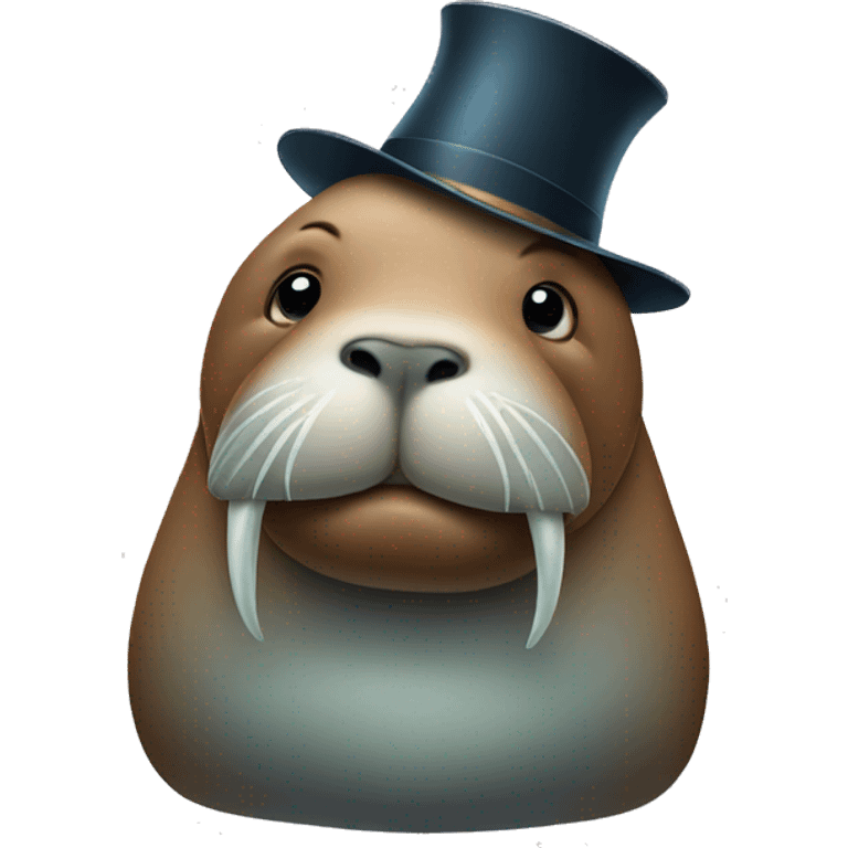 Walrus wearing hat emoji