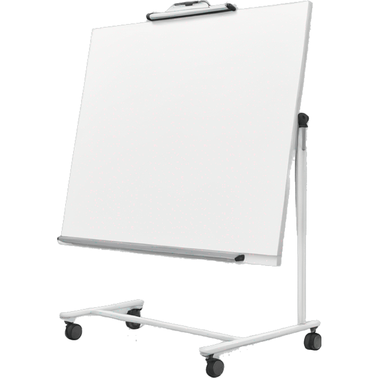 whiteboard on stand with wheels emoji