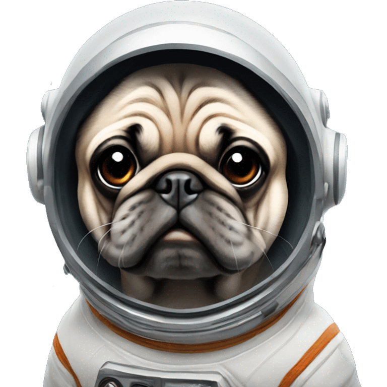 Spaceman pug emoji