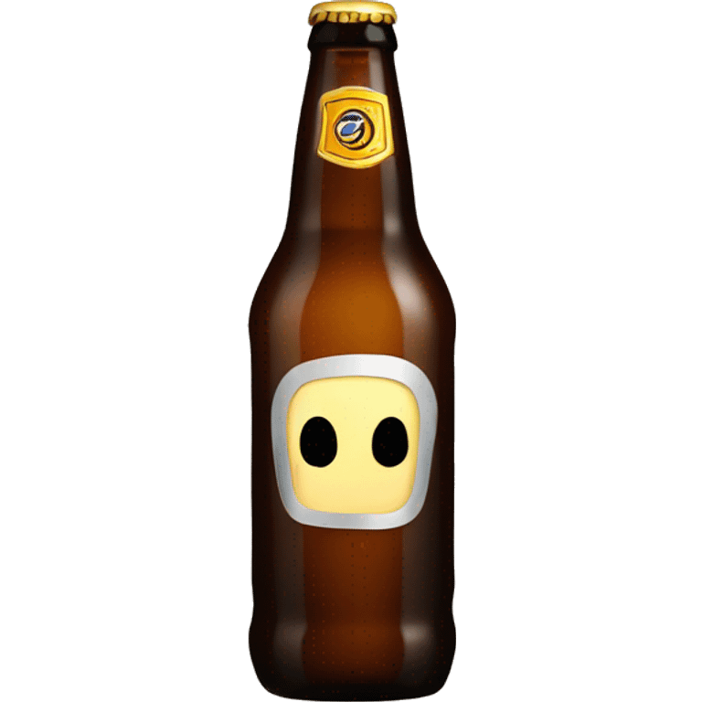 Beer bottle no face emoji