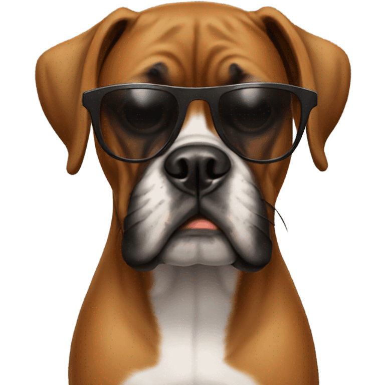 Boxer dog with sun glasses  emoji