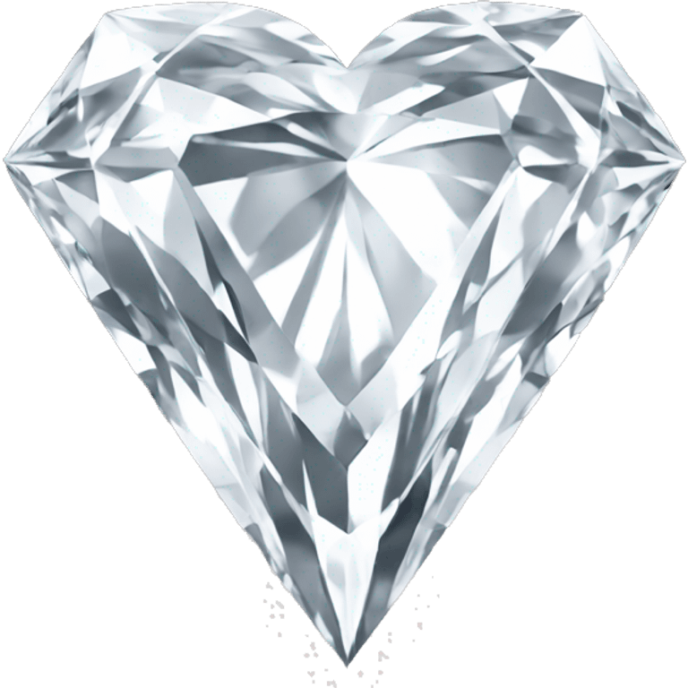 Heart shaped 56-carat white diamond emoji