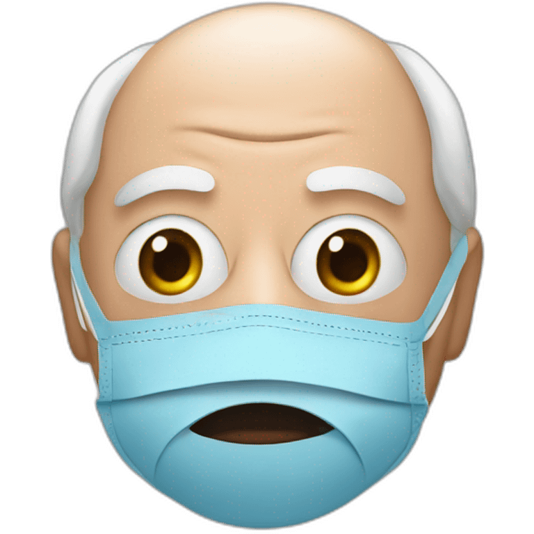 bernie sanders with mouth mask emoji