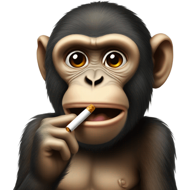 Monkey smoking a cigarette  emoji