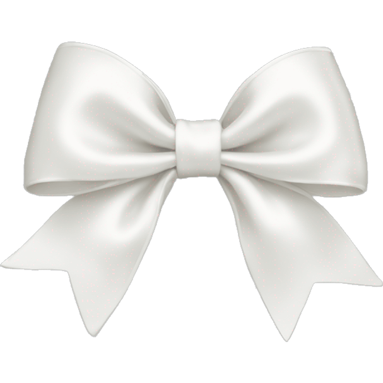 white satin bow emoji