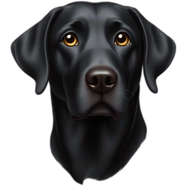 old black labrador portrait emoji