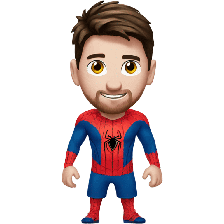 Messi with Spider-Man emoji