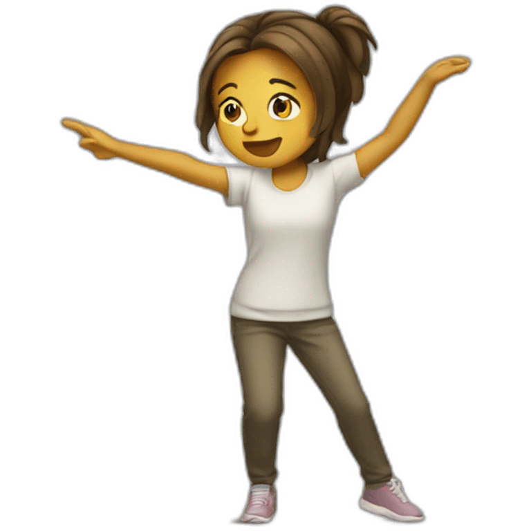 fille qui dab emoji