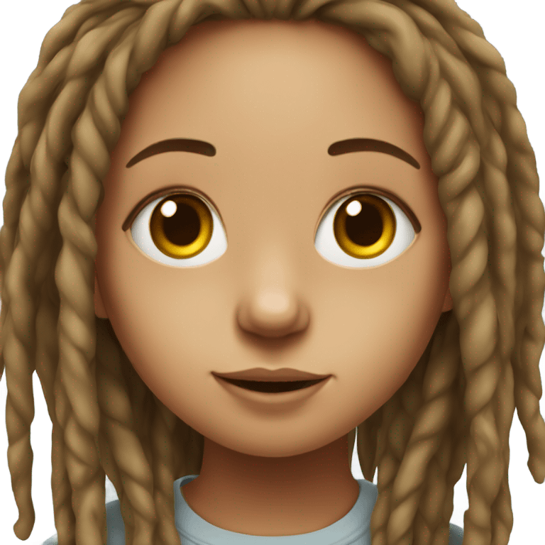 realistic portrait of girl with dreads emoji