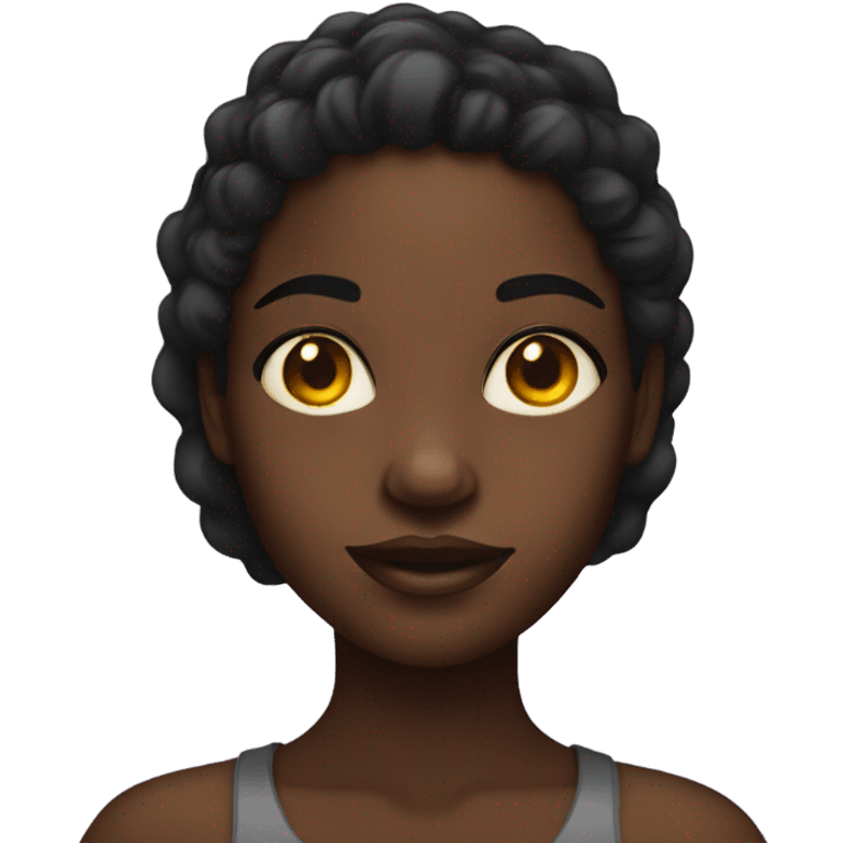 black girl w/ glowing eyes  emoji