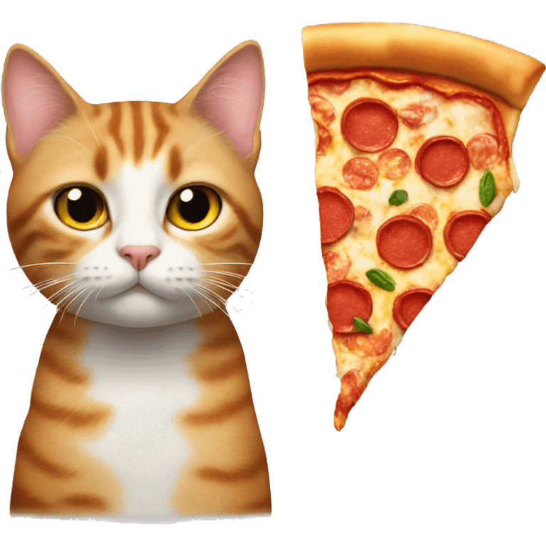 cat and pizza emoji