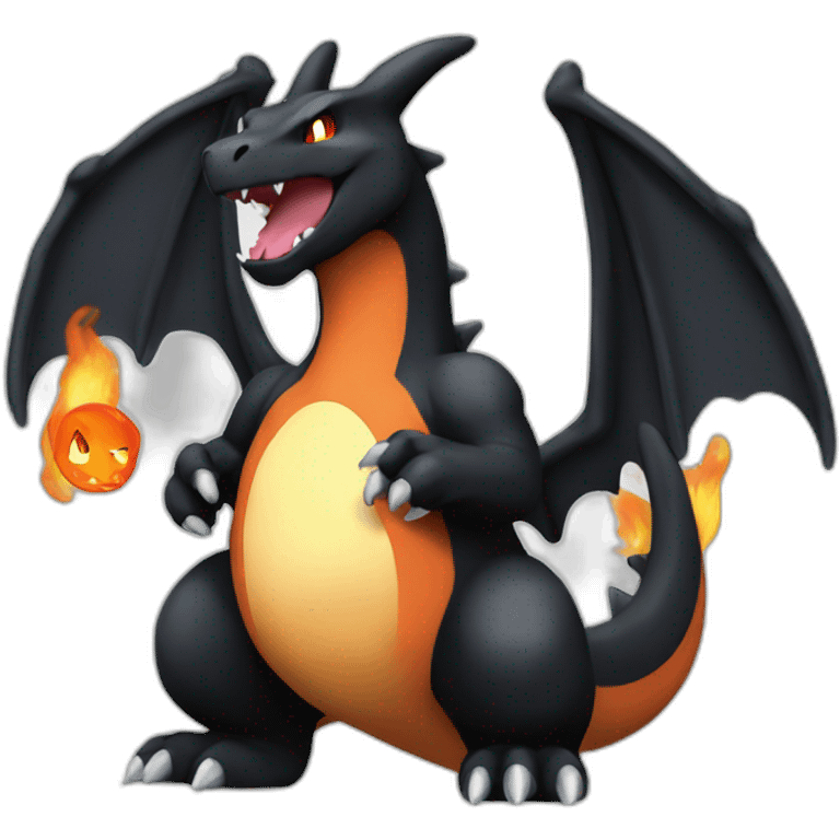 Black Charizard emoji