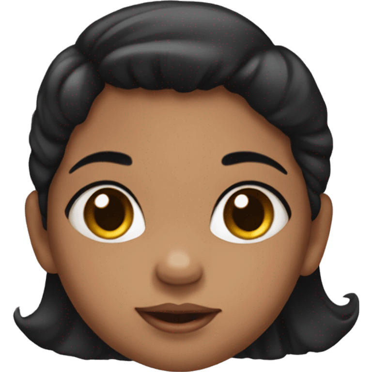 A  baby  girl  with  black  hair. emoji