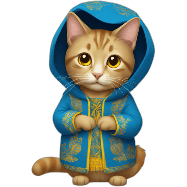 cat in ukrainian clothes emoji