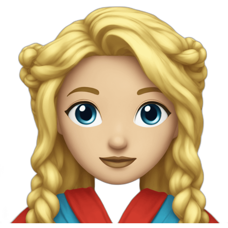 blonde-blue-eye-goddess-in-red-goddess-robe emoji