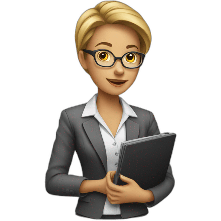 lady accountant with calculator emoji