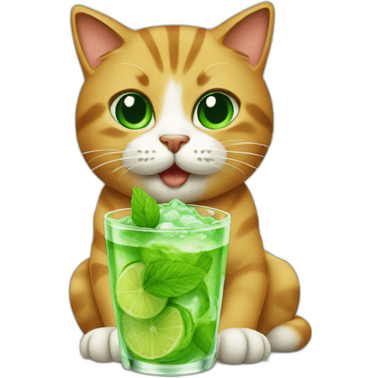 cat with mojito emoji