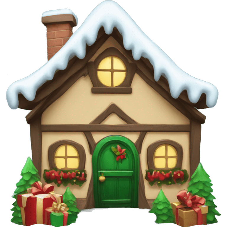 christmas elf house emoji