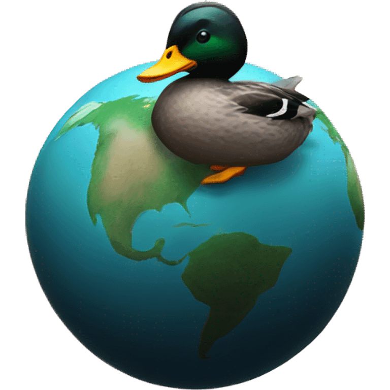 Duck into the planet emoji