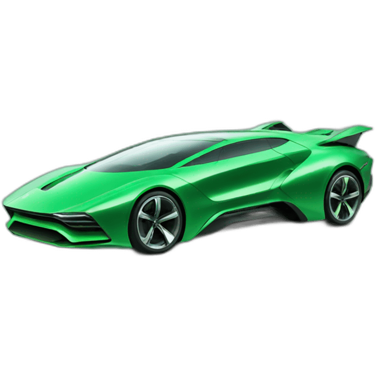 futuristic car green emoji