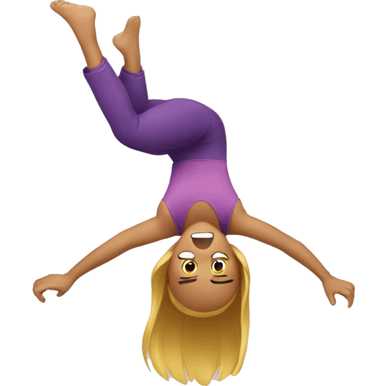 girl doing backflip emoji