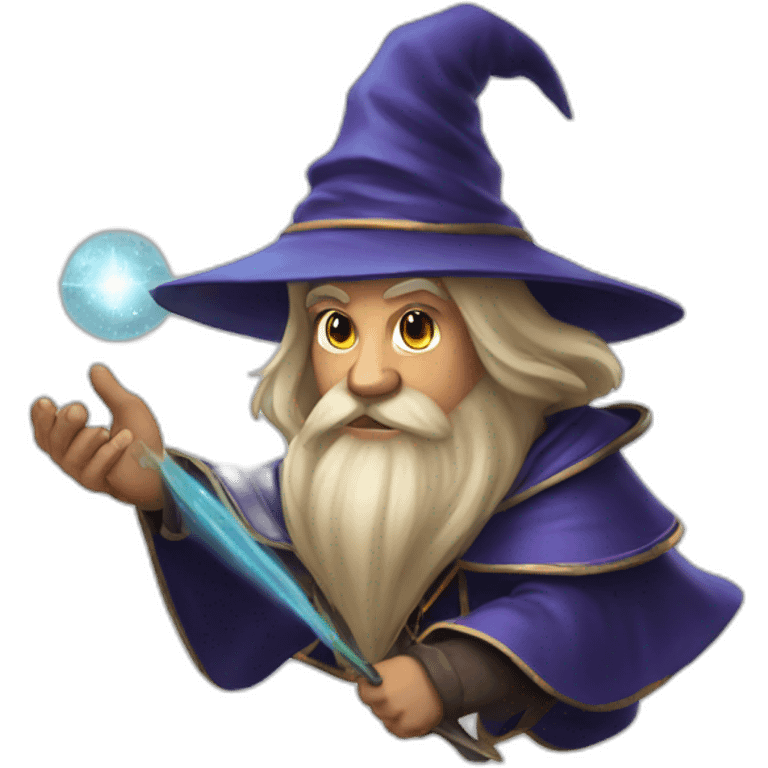 emoji wizard memegang bola magic emoji