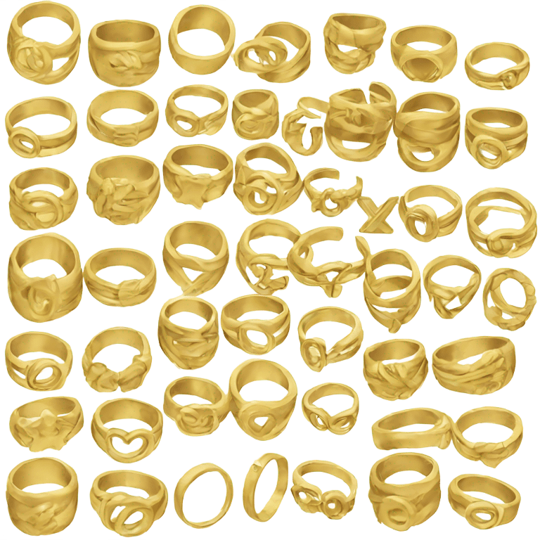 2 gold rings emoji