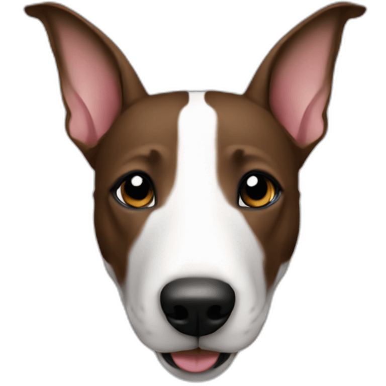 Dog bullterrier black emoji