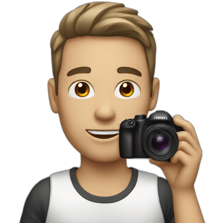 white human taking photo emoji