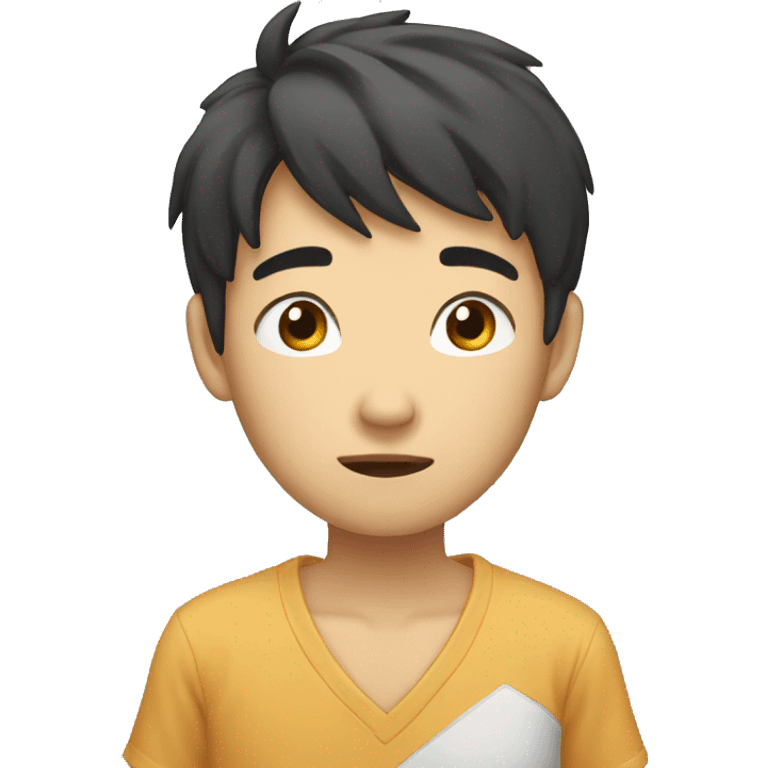 asian boy wake up emoji